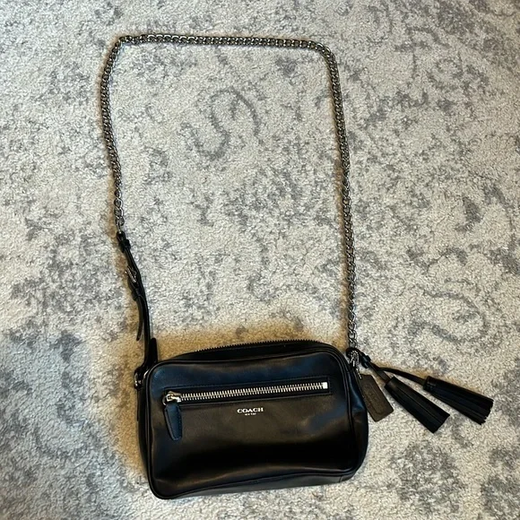 COACH Black Leather Crossbody Bag - Picture 5 of 13
